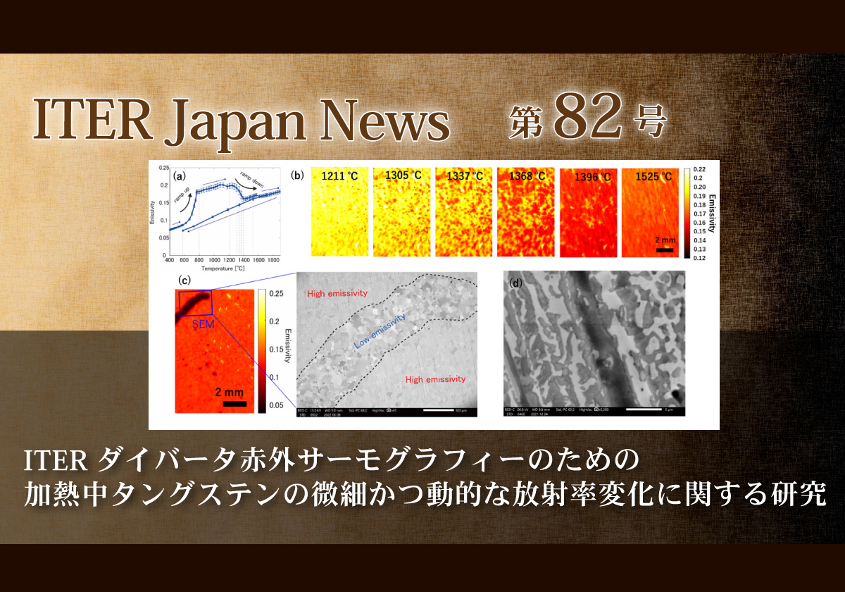 ITERダイバータ赤外サーモグラフィーのための加熱中タングステンの微細かつ動的な放射率変化に関する研究