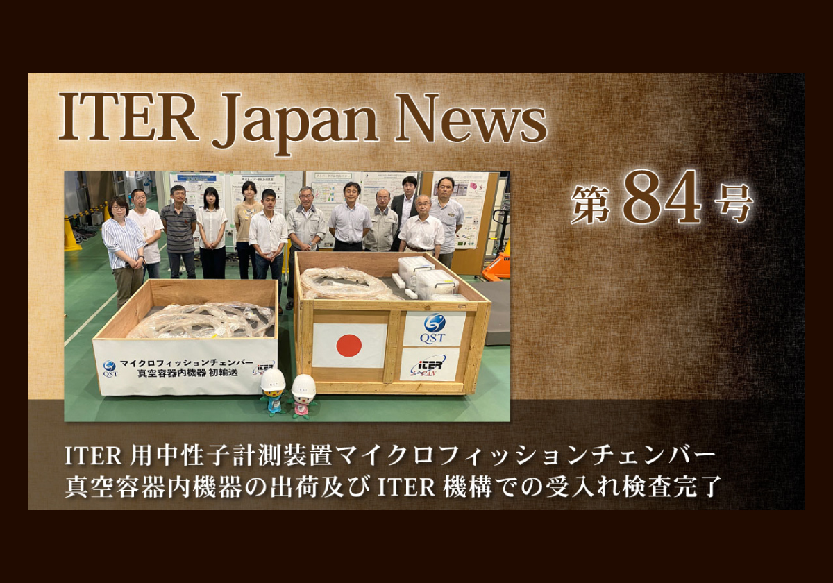 ITER用中性子計測装置マイクロフィッションチェンバー真空容器内機器の出荷及びITER機構での受入れ検査完了