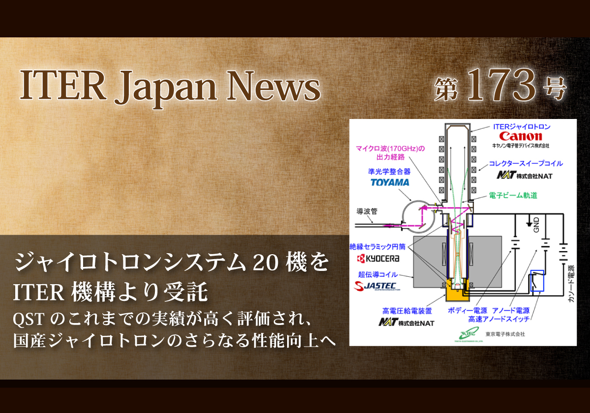 ジャイロトロンシステム20機をITER機構より受託